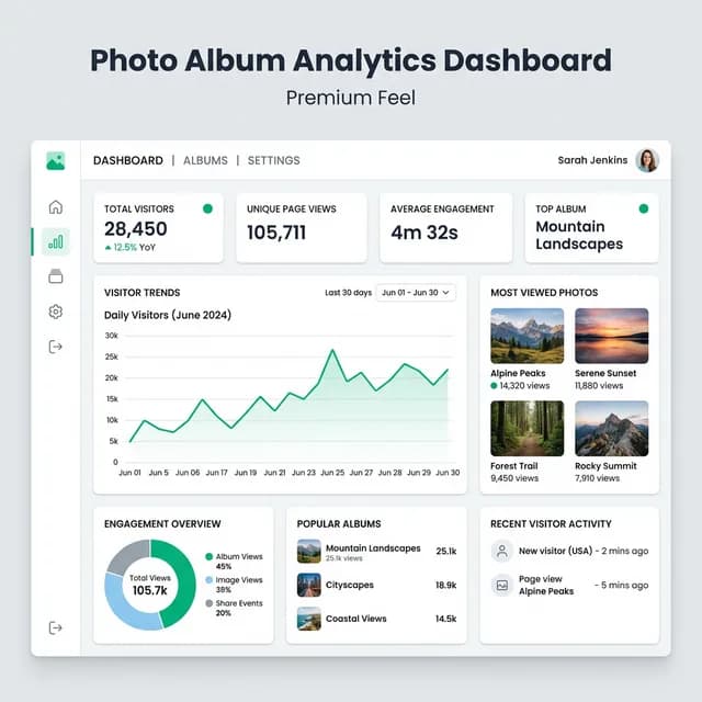 Tableau de bord analytics